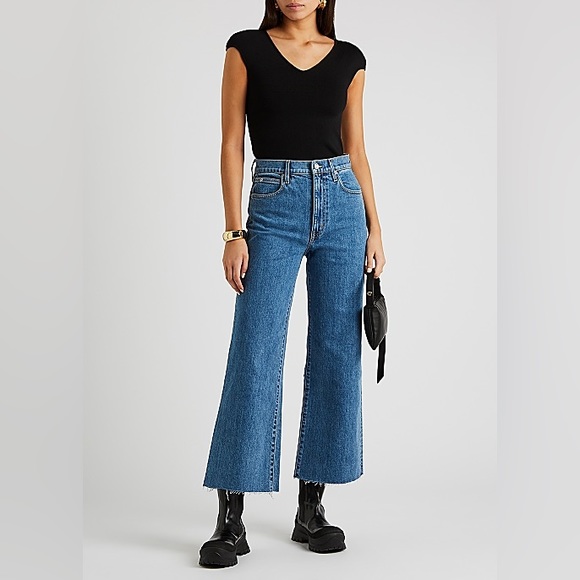 SLVRLAKE Denim - SLVRLAKE Grace Crop Jeans in Forever Blue medium wash size 28